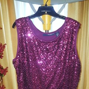 Jazzy Top! ( Purple plum with bedazzled pop)